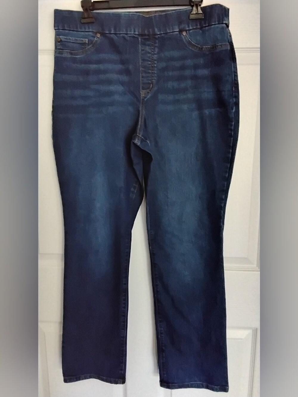 Kim Rogers Dark Indigo Tummy Control Straight-Leg Pull Up Jeans